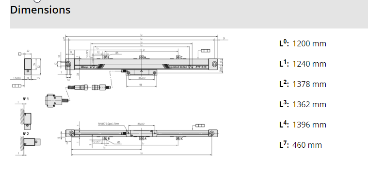 Linear Scale AT113 1200mm 539-219-30