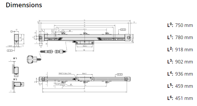 Linear Scale AT113 750mm 539-214-30