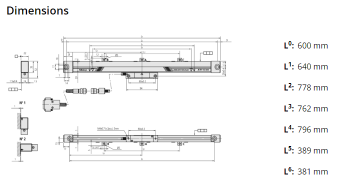 Linear Scale AT113 600mm 539-211-30