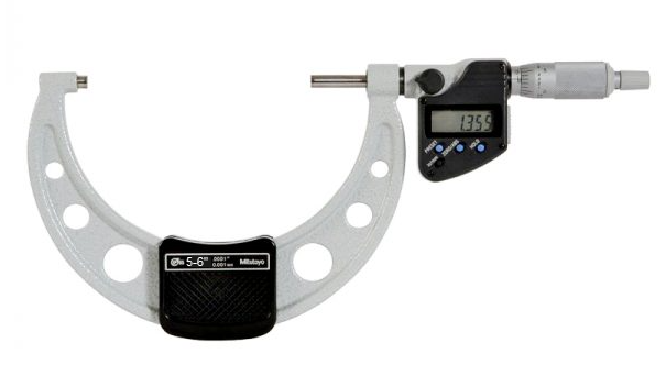 Mitutoyo Digital Micrometer IP65, Inch/Metric 125-150mm/5-6", with Output Item number: 293-351-30 Ratchet Stop