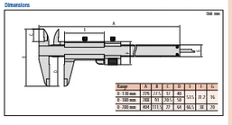 Mitutoyo Vernier Caliper, Fine Adjustment 0-130mm/0-5", 0,02mm/.001", Metric/Inch 532-119