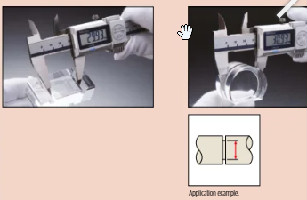 Mitutoyo 573-725 Point Caliper w/Extended Tips, 0-6"/0-150mm Range, .0005"/0.01mm Resolution (Copy)