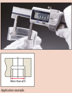 Mitutoyo Digital ABS Inside Point Jaw Caliper Inch/Metric, 20-170mm/0,8-6.8", IP67, Thumb Roller 573-746-20