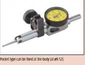 Dial Test Indicator, Pocket Type 0.8mm, 0.01mm, D=8 mm Stem 513-517T