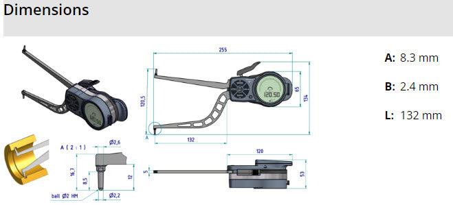 Mitutoyo Internal Digital Caliper Gauge 209-949, 90-120mm/3.6-4.8" ( Kroeplin Equivalent L390)