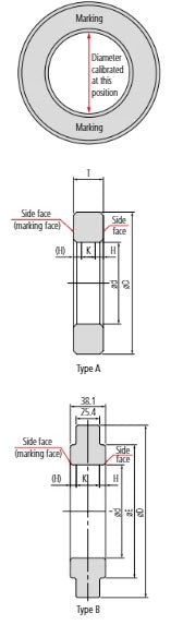 Mitutoyo 177-220 Setting Ring diameter 1,0mm Material  is Steel, ±10µm  tolerance between the nominal size and the actual diameter  ±1.5µm uncertainty of marked diameter, Roundness ±1.5µm