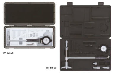 Mitutoyo 2-Point Inside Measuring Instrument Range 2.4-4" Graduation ..0005" Micrometer Head 511-843-20