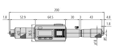 Mitutoyo Digital Tubular Inside Micrometer (Rod) Inch/Metric, 8-40", IP65, incl. 6 Rods 337-303