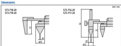 Mitutoyo Digital ABS Back-Jaw Caliper, IP67  10,1-200mm, Edge/Center 573-718-20