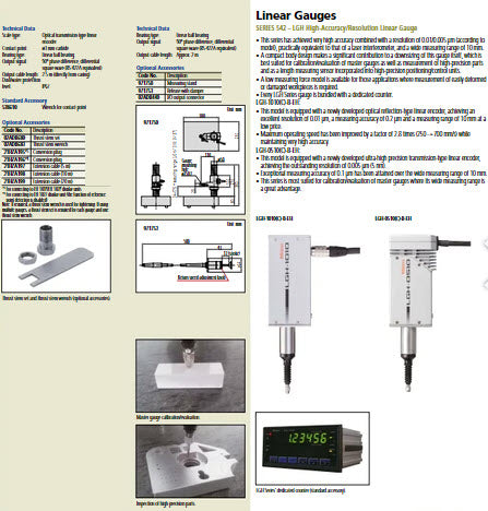 Laser Hologauge LGH-1010-B-EH 542-721D Resolution .005mm Accuracy .1µm Range 10mm x .4" Low Force