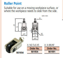 Mitutoyo 901954 Hardened Steel Roller Point Extension Rod, Ø10 x 3mm