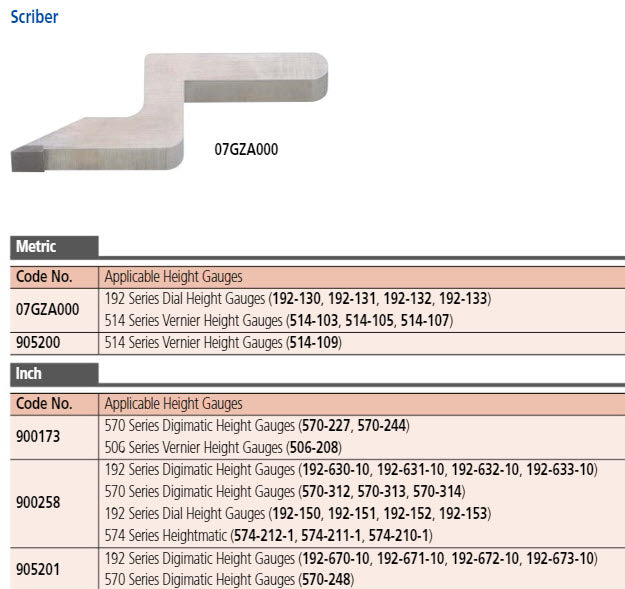 Height Gauge Scriber 07GZA000