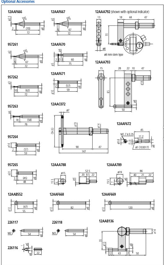 CMM Stylus Adapter M2 Item number: 226118