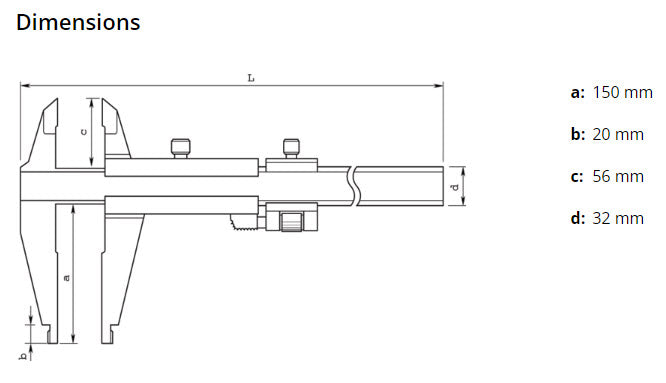 Mitutoyo Vernier Standard Jaws Nib Style 0-1000mm, 0,02mm, Fine Adjust. , Metric 533-506