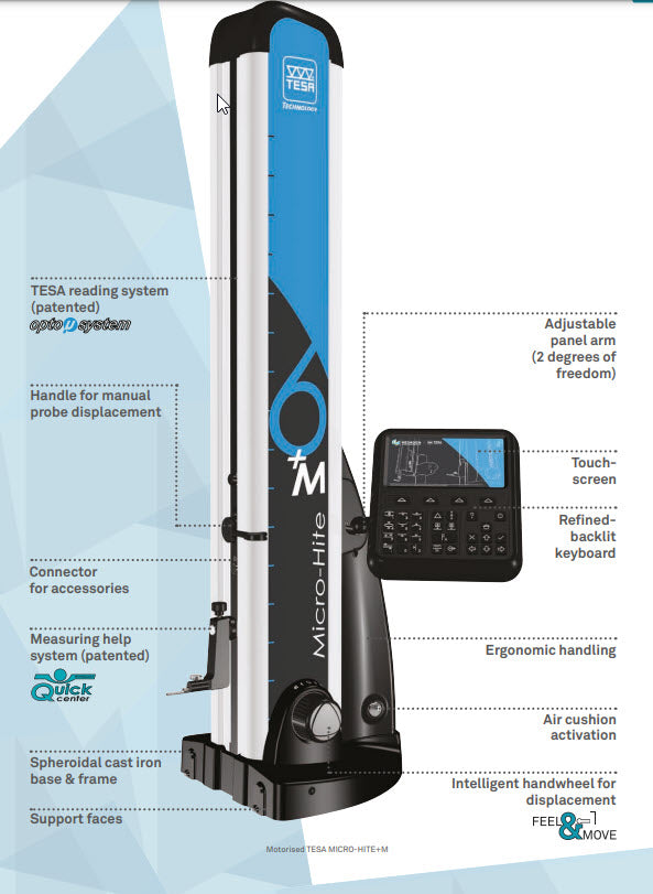 Micro-Hite 900F Digital Height Gauge 0-900mm/0-36", 1D & 2D measurement modes 00730078