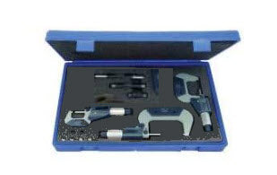 Inspec Digital Micrometer set 132-13-80 Range 0-75mm/0-3" Resolution .00005"/.001mm