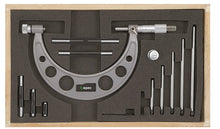 Inspec 106-61-400 Interchangeable Anvil Micrometer 0-150mm Carbide Measuring faces Painted on fine cast frame Graduation .01mm ( Mitutoyo Equivalent 340-351-30)