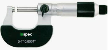 Inspec Micrometer 101-01-131 Range 0-1" Graduation .0001"