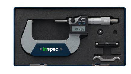 Inspec Digital Micrometer 133-02-410 Range 25-50mm/12" Resolution .00005"/.001mm IP65