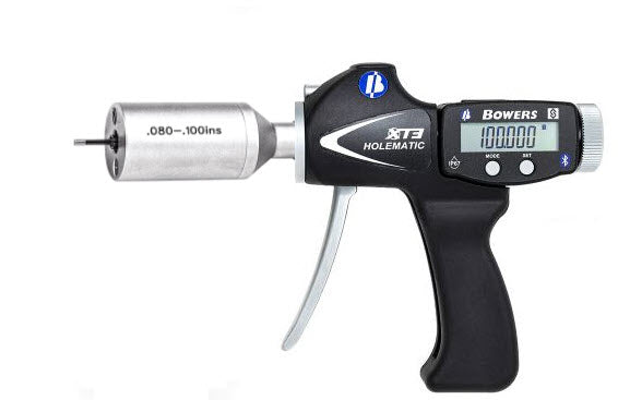 Bowers Pistol Grip Digital Bore Gauge 2.5-3mm/.1-.12" XTH2M-BT