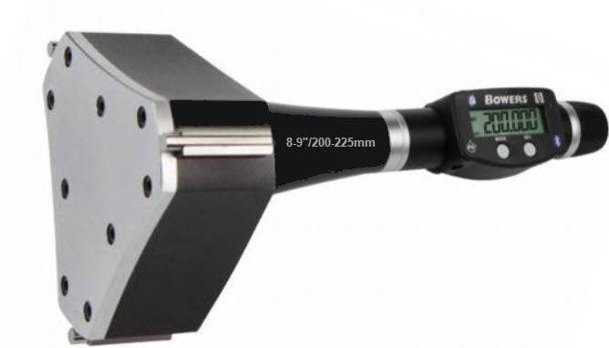 Bowers XT Digital Micrometer With Bluetooth 8-9"/200-225mm XTD200i-BT