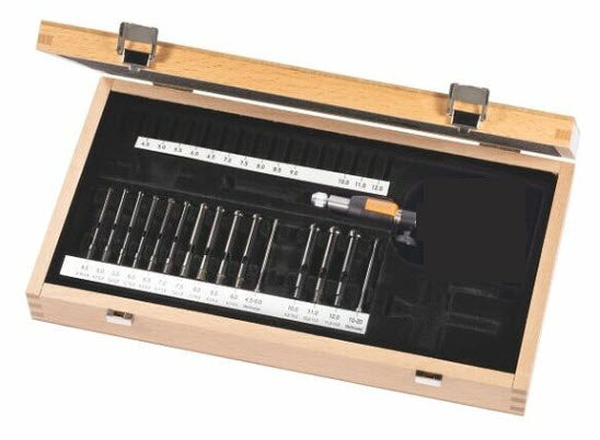 Schwenk OSIMESS 627 00201 Split Ball Bore Gauge Sets Nominal range 4.5-7.5mm effective range 4.15-7.8mm number of probes 7, Hoder with retraction Model OS, hard chrome design, Indicator not supplied