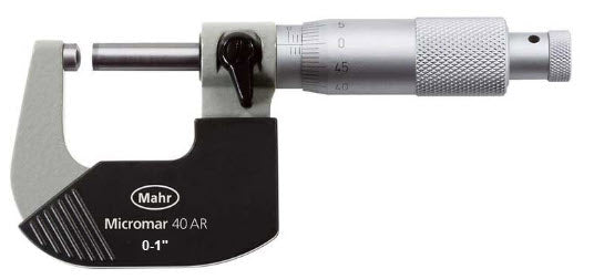 Mahr 40AR Mechanical Micrometers Micromar Spherical Anvil Micrometers, Range 0-1'' x .0.0001'' 4134940