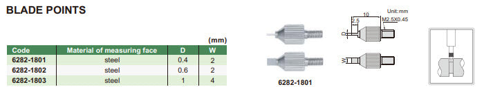 Steel Blade Points INSIZE 0.6mm  x 2mm (6282-1802)
