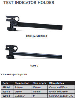 INSIZE 6293-3 Dial Test Indicator Holder: 4″ Product Code: 6293-3
