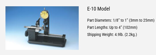 Universal Punch E-10P Model Part Diameters: 1/8” - 1” (3mm to 25mm) Part Lengths: up to 4” (102mm) 3/32” (1mm) Capacity with Zero Style Rollers Accuracy .002mm/.00008"