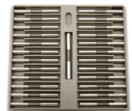 Deltronic TP25 Class X Pin Gauge Sets. 0.0001" Steps, TP25-6376 Range 0.6376 - 0.8370" Tolerance 0.00004" Number of pins  25