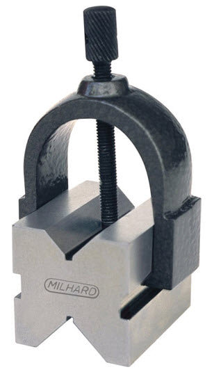 MILHARD VBS-1 STEEL VEE BLOCKS - PAIR 50 x 38 X 38mm, 90  degree, Squareness .005mm,  Parallelism .005mm