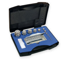 Kern 334-074-600, Kern F2 Sets 1g-2Kg in a plastic case Cylindrical shape, polished stainless steel Dust-brush, tweezers and gloves to handle the weights. DKD Certificate of Calibration Included