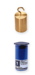 Kern 347-416 M1 finely turned brass hook weights in a Wooden Box Weight 1g Tolerance +/-1mg