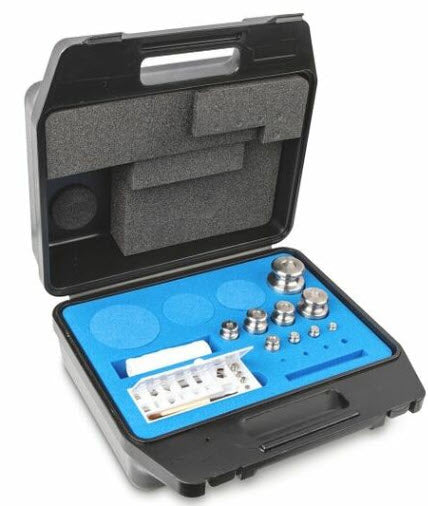 KERN® Set of weights 333-064-600, OIML Class F2, Nominal value 1mg-1kg, Platelet, Stainless Steel polished  With DDK Certificate