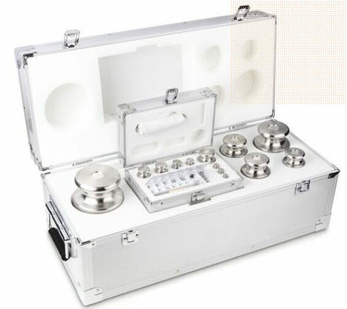 KERN® Set of weights 334-096, OIML Class F2, Nominal value 1g - 10kg, Platelet, Stainless Steel polished