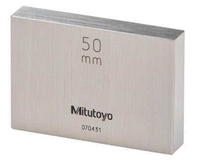 Mitutoyo Gauge Block, Metric, 50mm grade 1, 611675-131
