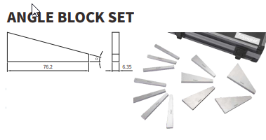 Dasqua 9412-4105 ANGLE BLOCKS  12PCS 1/4° 1/2° 1° 2° 3° 4° 5° 10° 15° 20° 25° 30°
