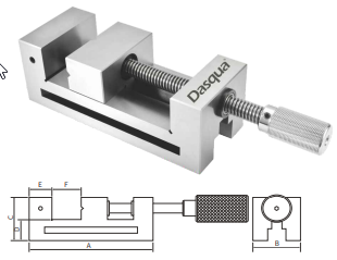 8802-5110 63mm screw type toolmakers vice by Dasqua,  6520-87
