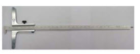 Analog P-343.02 Vernier Depth gauge with hook 250mm Grad 0.05mm base 100mm