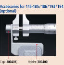 Mitutoyo Micrometer STAND CAP For Use with 345/145 Series Inside Micrometers 300400