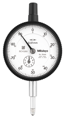 Mitutoyo 524-501 Hicators Dial Indicator, M2.5X0.45 Thread, 8mm Stem Dia., White Dial, 50-0-50 Reading, 60.7mm Dial Dia., 0.05mm Range, 0.001mm Graduation, +/-0.05mm Accuracy