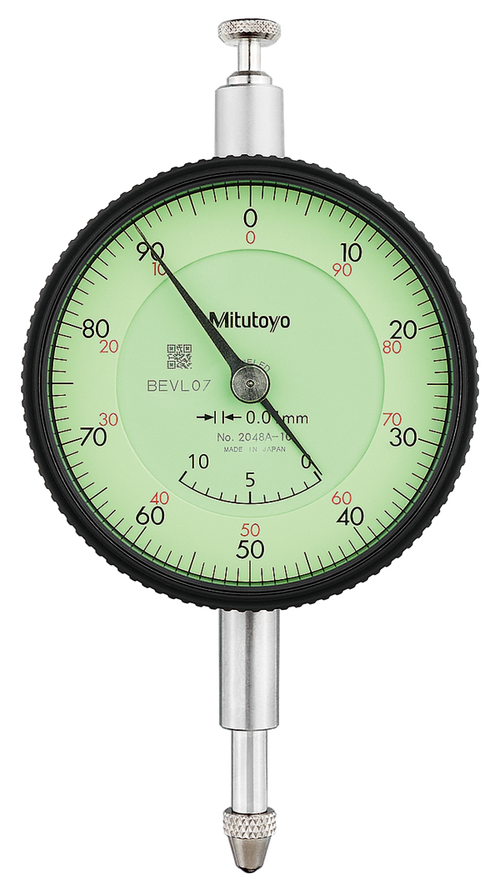 Dial Gauge, Lug Back, ISO Type Adjustable Pointer Type, 10mm, 0,01mm 2048A-10