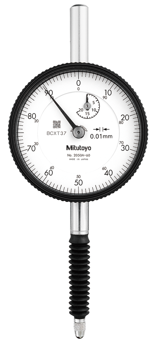 Dial Gauge, Flat Back, ISO Type 20mm, 0,01mm 2050AB-60 Waterproof