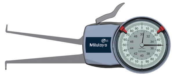 Mitutoyo Metric Internal Dial Caliper Gauge 30-50mm 0,01mm 209-304 (Kroeplin Equivalent H230)