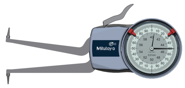 Mitutoyo Metric Internal Dial Caliper Gauge 40-60mm 0,01mm 209-305 (Kroeplin Equivalent H240)