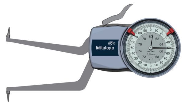 Mitutoyo Metric Internal Dial Caliper Gauge 60-80mm 0,01mm 209-307 (Kroeplin Equivalent H260)