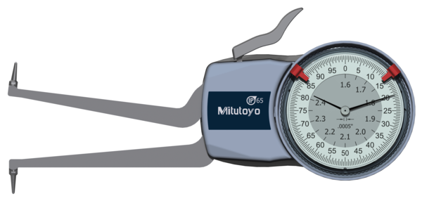 Mitutoyo Metric Internal Dial Caliper Gauge 1.6-2.4" .0005" 209-356 (Kroeplin Equivalent H740)