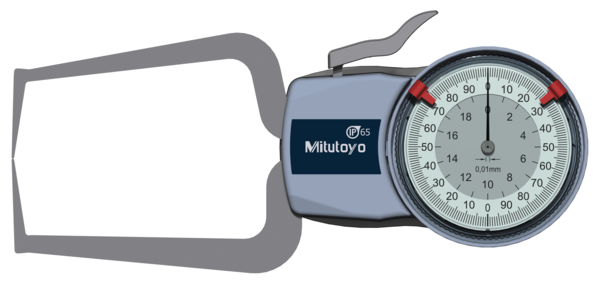 Mitutoyo Internal Dial Caliper Gauge  209-405, 0-20mm ( Kroeplin Equivalent D220S)