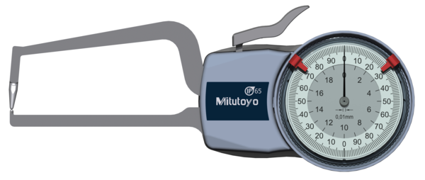 Mitutoyo External Dial Caliper Gauge , 0,005mm 209-407, 0-20mm ( Kroeplin Equivalent D2R20)